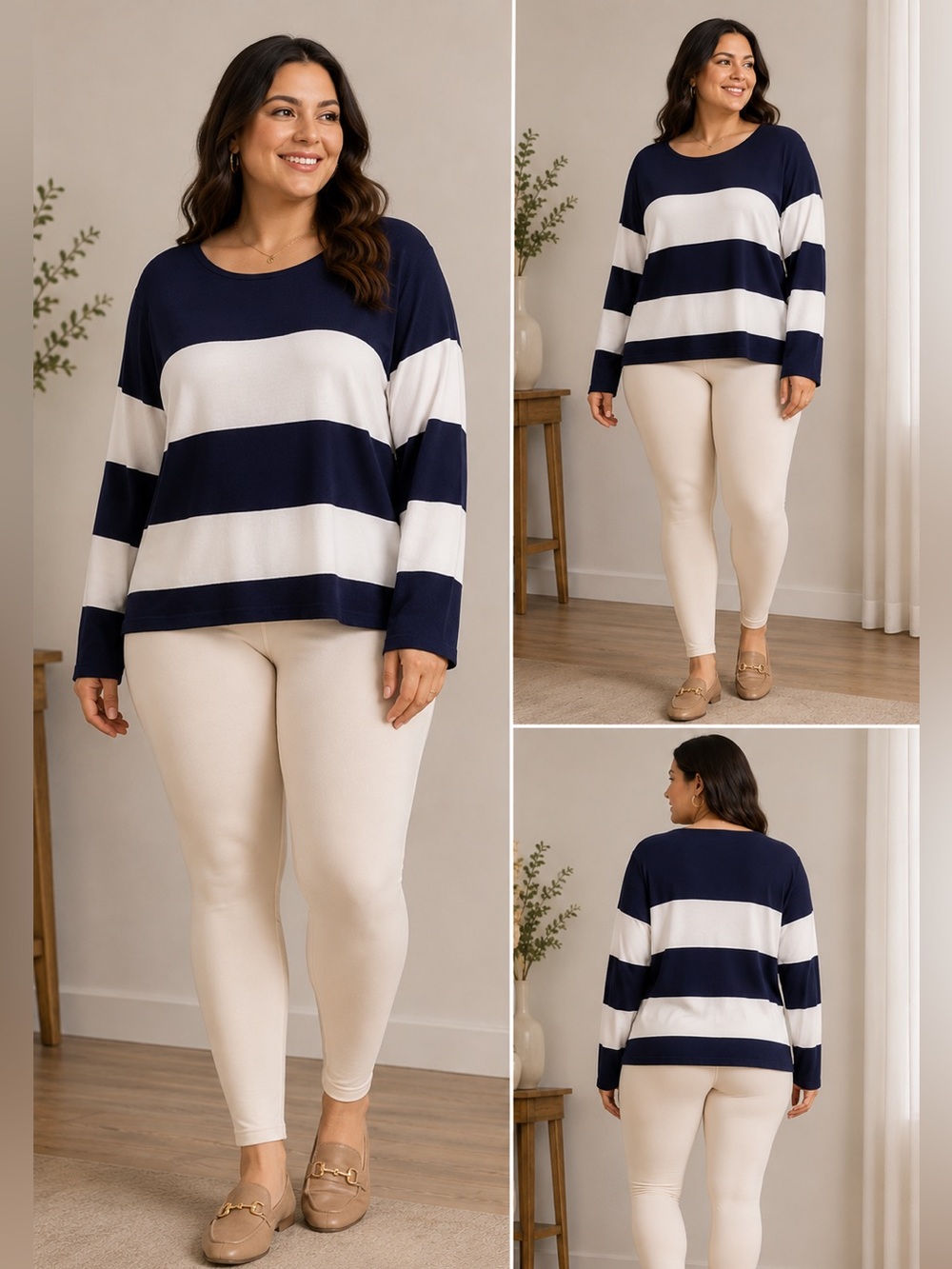 Nautical Regatta Blue & White Top